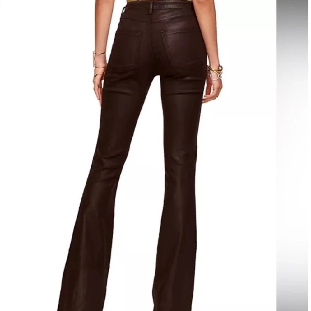 NWT $275 RAMY Brook Helena High-Rise Flare Coated Japanese Denim Sailor Jean  26 - Picture 4 of 15